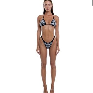 Shondel Black and White Crochet La Bon Bikini
